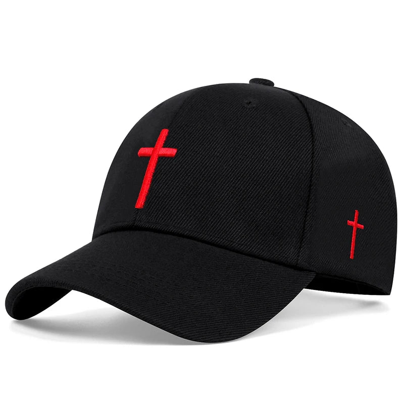 Boné Trucker Cristão com Cruz Bordada – Fé que Inspira