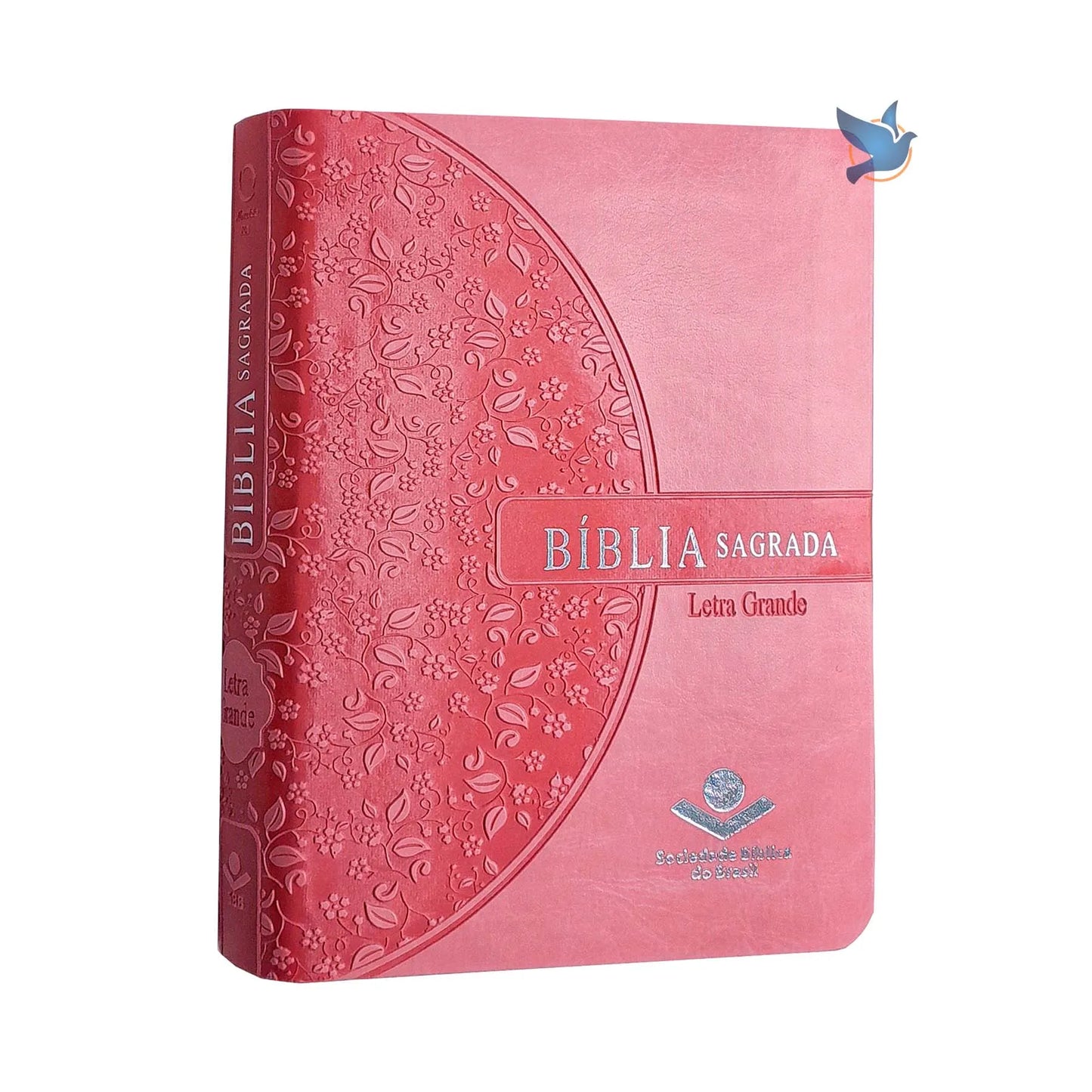📘 Bíblia Sagrada Letra Grande ARA – Capa Rosa Claro