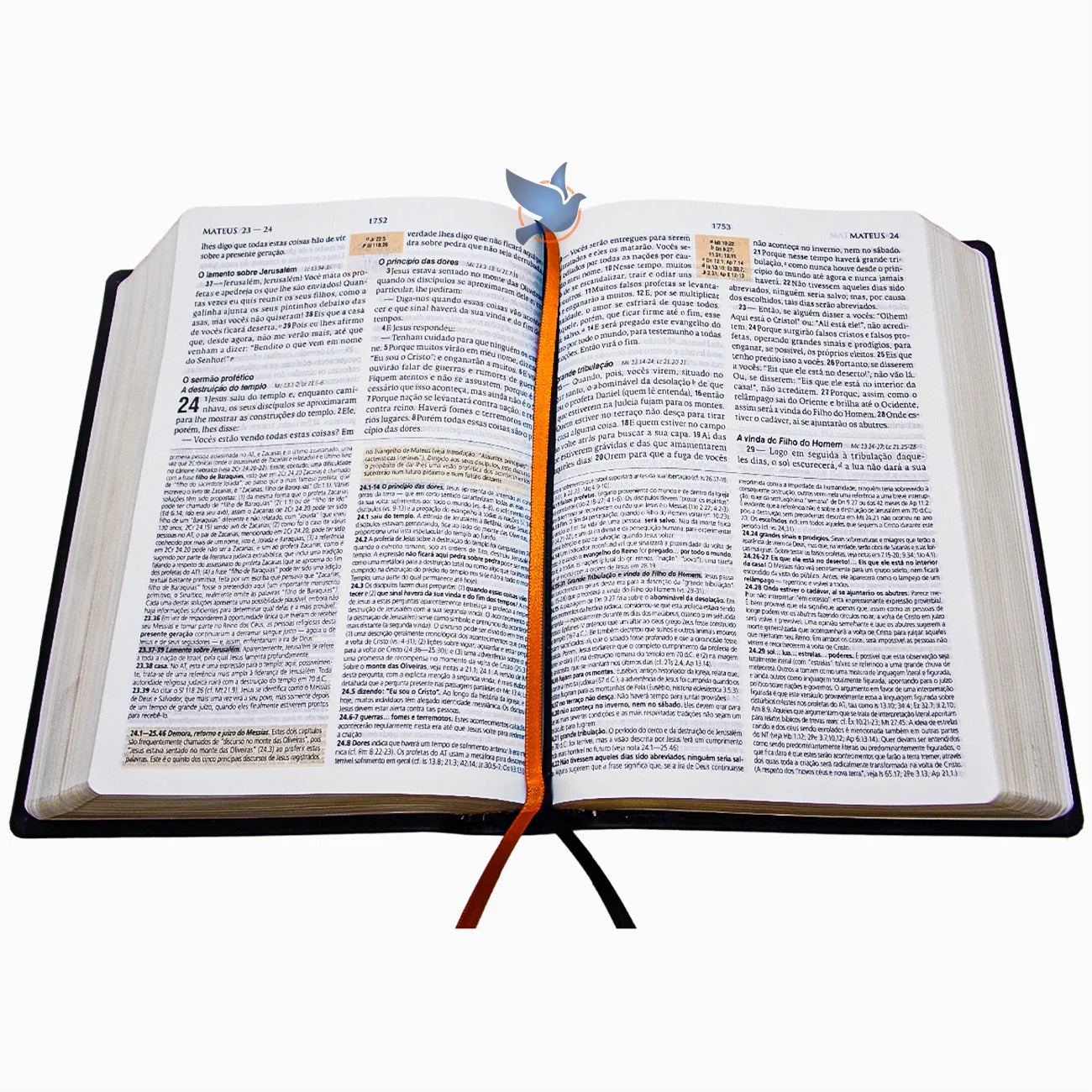 📖 Bíblia de Estudo Almeida NAA – Couro Legítimo Luxo Preta