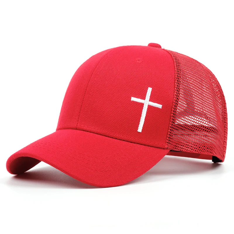 Boné Cristão Minimalista com Cruz Bordada – Fé com Estilo