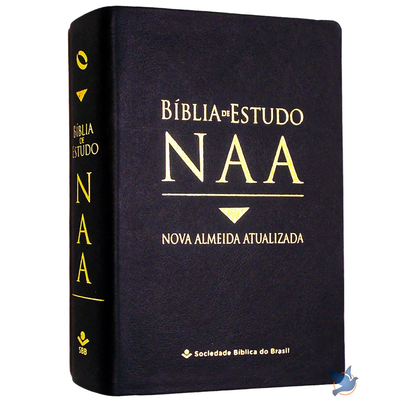 📖 Bíblia de Estudo Almeida NAA – Couro Legítimo Luxo Preta
